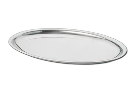 Royal Industries ROY RSP SS O Stainless Steel Sizzle Platter 11.5" x 8"