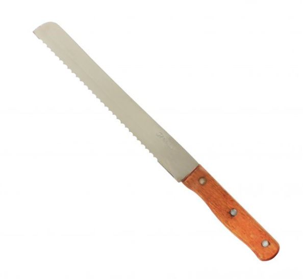 Thunder Group SLBK013 8 1/2" BLADE BREAD KNIFE, WOOD HANDLE 1.8MM- 1 DOZEN