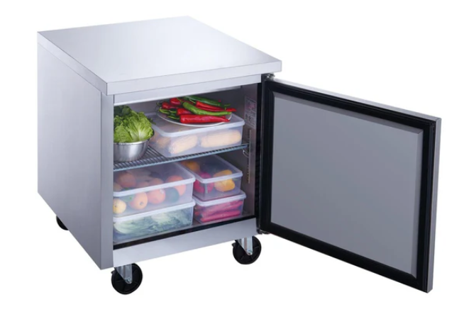 Dukers DUC29F Single Door Undercounter Freezer in Stainless Steel
