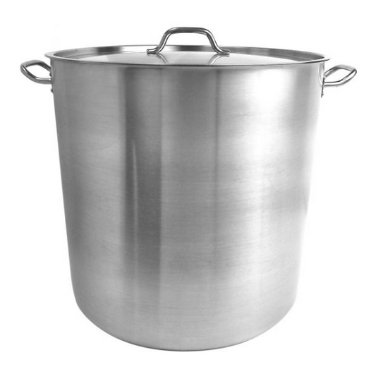 Thunder Group SLSPS4100 100 qt, 20-1/2" Diameter, Induction Ready Stock Pot with Lid, Stainless Steel