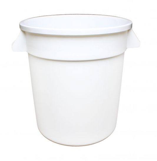 Thunder Group 10 GALLON TRASH CAN, PLASTIC, WHITE