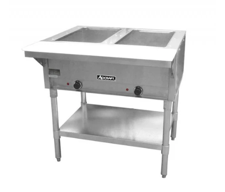 Adcraft ST-120/2, 2 Bay Steam Table, 120V, in Stainless Steel 33"