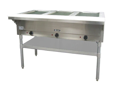 Adcraft ST-120/3, 3 Bay Steam Table, 120V, in Stainless Steel 48.5"