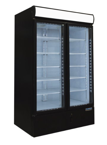 Ojeda RMH‐40 Glass Door Refrigerated Merchandiser, 47.4" W - Black