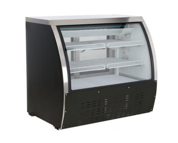 U-Star USDC-48 Curved Glass Refrigerated Deli Case, 48"W- Black