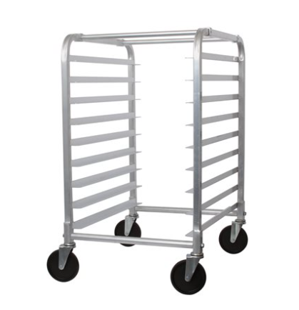 Royal Industries ROYBPR9 Aluminum Mobile Bun Pan Rack 9-Pan capacity