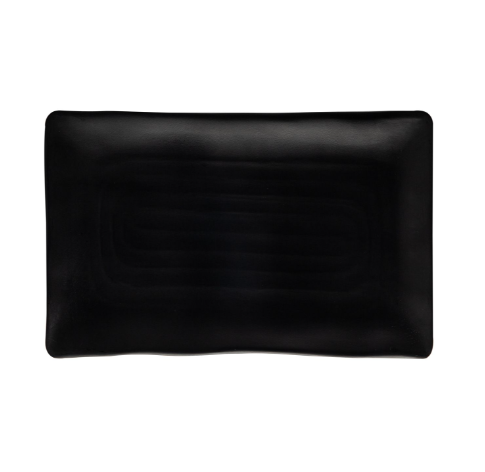 CAC XCLD-RT41 Cloud Serving Platter Rect. Matte Black 14" - 1 dozen
