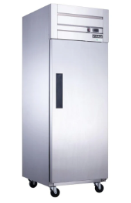 Dukers D28AF Commercial Single Door Top Mount Freezer in Stainless Steel