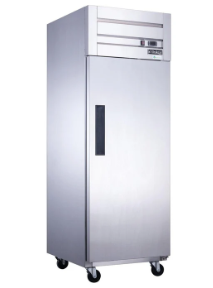 Dukers D28AR Commercial Single Door Top Mount Refrigerator in Stainless Steel