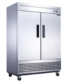 D55F 2-Door Commercial Freezer in Stainless Steel