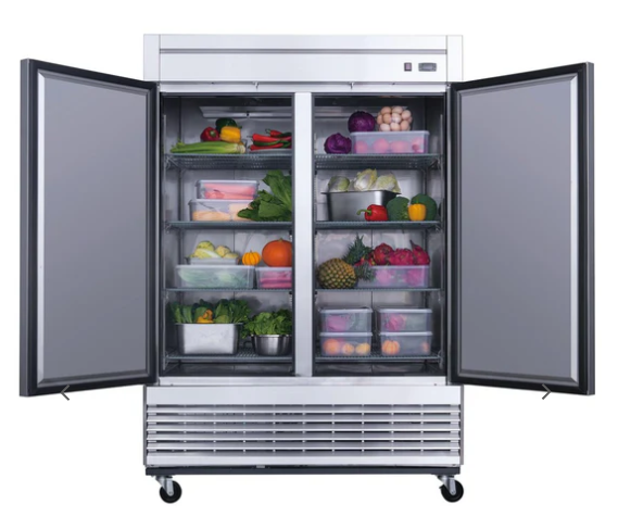 D55R 2-Door Commercial Refrigerator in Stainless Steel