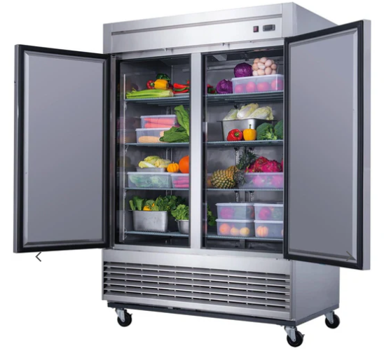 D55R 2-Door Commercial Refrigerator in Stainless Steel