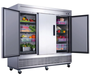 D83R 3-Door Commercial Refrigerator in Stainless Steel