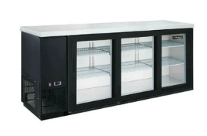 Dukers DBB72-S3 3 Door Back Bar Beverage Cooler (Sliding Doors)