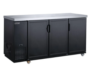 Dukers DBB72-M3 3-Door Back Bar Beverage Cooler (Solid Doors)