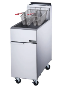 Dukers DCF3-NG Natural Gas Fryer with 3 Tube Burners