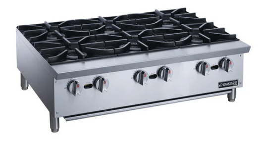 Dukers DCHPA36  36" Hot Plate with 6 Burners Countertop Gas Range