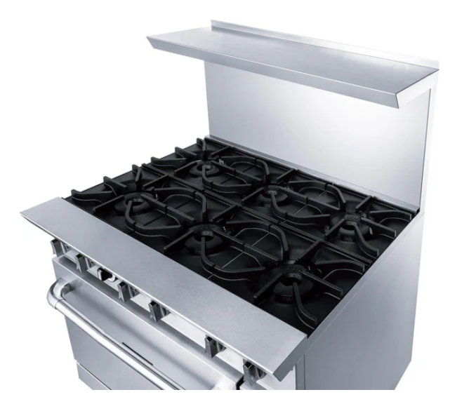 Dukers DCR36-6B 36" Gas Range with Six (6) Open Burners