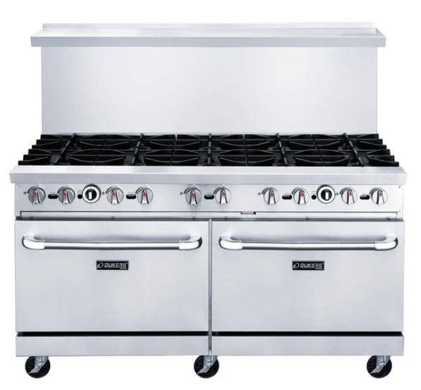 Dukers DCR60-10B 60" Gas Range with Ten (10) Open Burners