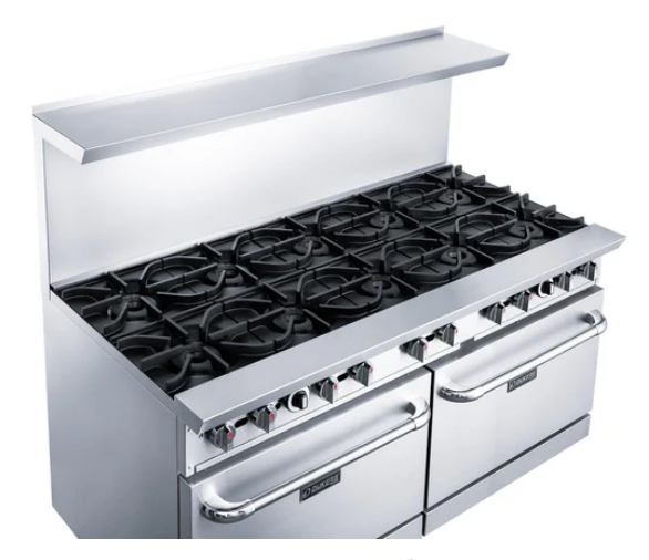 Dukers DCR60-10B 60" Gas Range with Ten (10) Open Burners