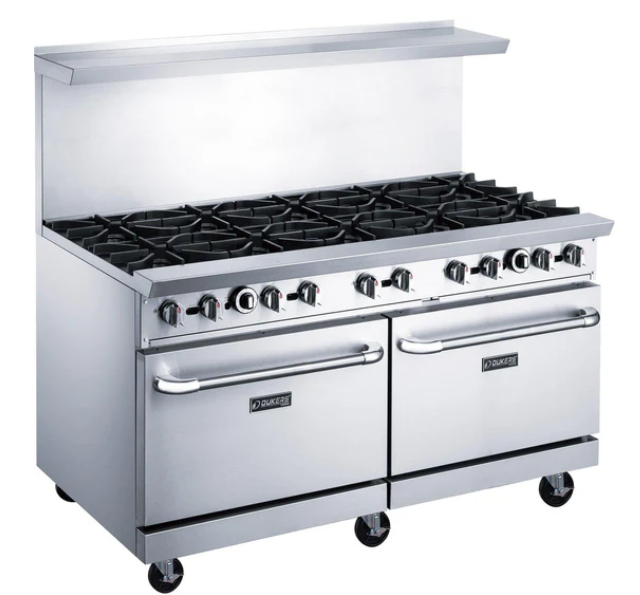 Dukers DCR60-10B 60" Gas Range with Ten (10) Open Burners