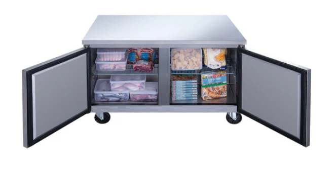 Dukers DUC48F 2-Door Undercounter Freezer in Stainless Steel