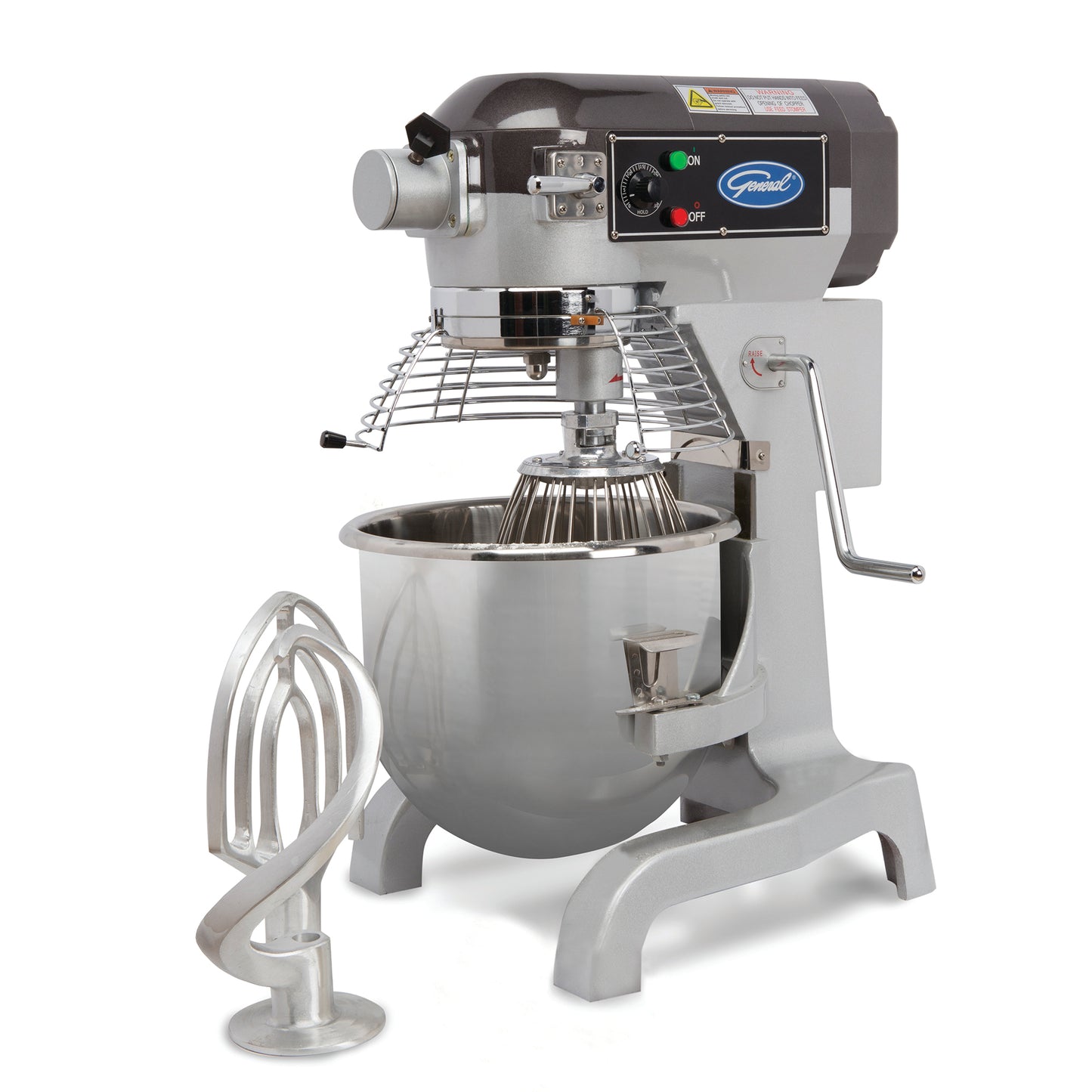 General GEM120 Foodservice Planetary Stand Mixer, 20 Quart, with Guard and Standard Accessories, 120V, 1.5 HP