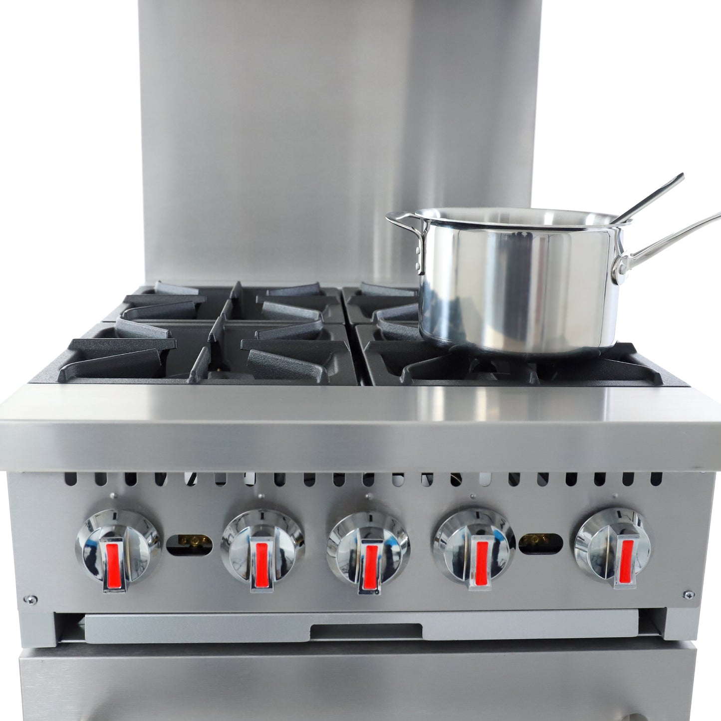 General GR4-24NG Foodservice Gas Range with Oven, 4 Burners, 120,000 BTU, 24"