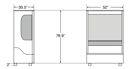 Ojeda ALPA‐120H Open Air Merchandiser, 52" W - Black