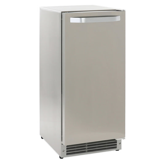 Maxx Ice MIM25CO SS Door, SS Exterior, Outdoor Crescent Ice Maker 25 lbs per day