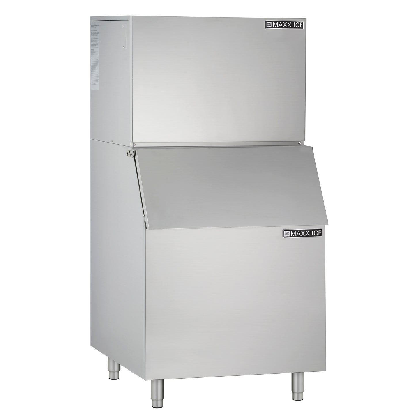 Maxx Ice MIM1000-B580 Ice Maker With Mib580 Bin, 1000Lb Ice Maker W 580Lb Bin- Air Cooled