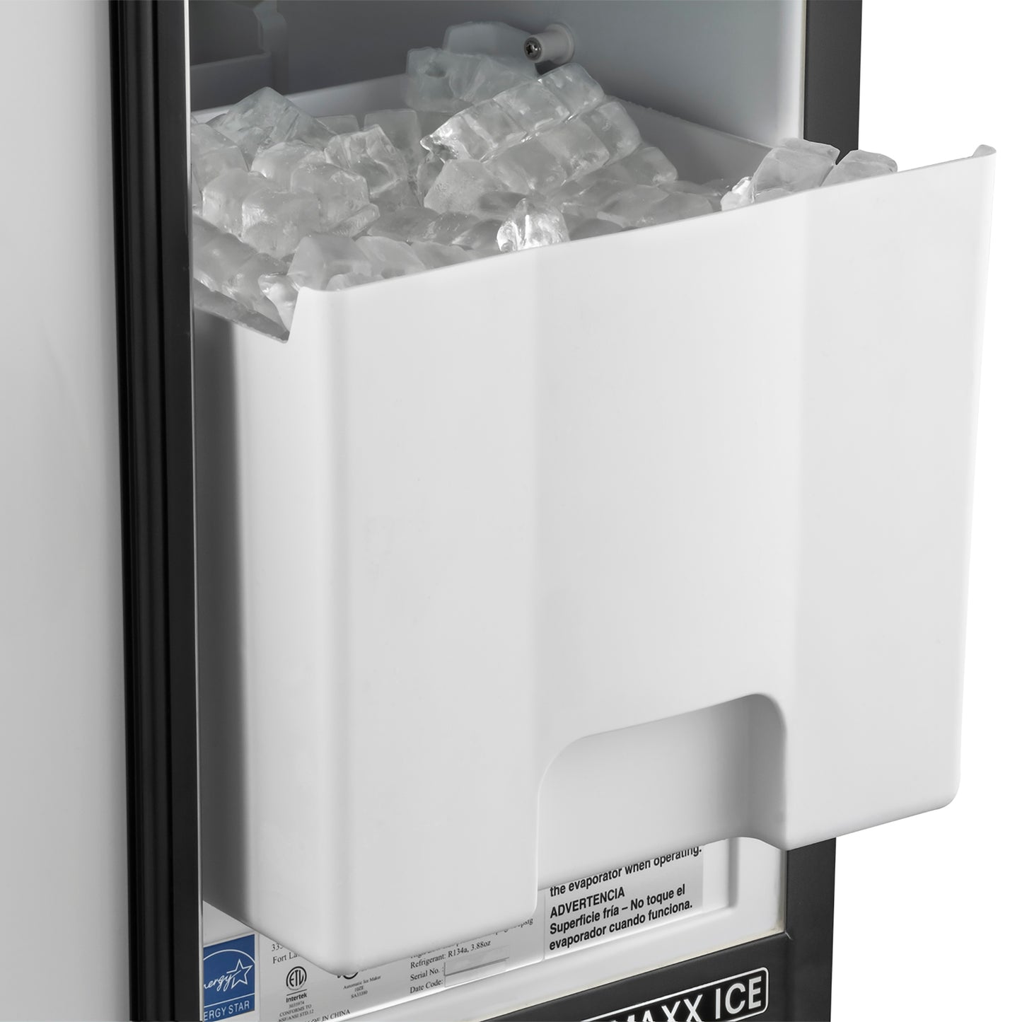 Maxx Ice MIM50V Black Cabinet And Door, Maxxice Value  Full Dice Cubes, 50Lb per day