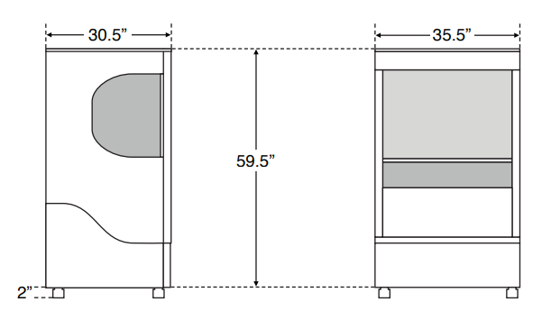 Ojeda ALPA‐55H Open Air Merchandiser, 35.5" W