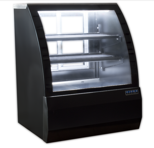 OJEDA RDCH-3 Refrigerated Curved Glass Deli Case 37.3"