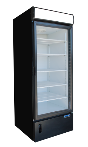 Ojeda RMH 27 Glass Door Refrigerated Merchandiser, one‐section, 30.2" W - Black