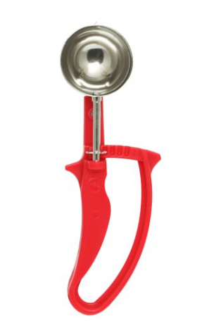 Thunder Group SLDS224G, 1 1/3 OZ DISHER, #24 RED, EASY GRIP HANDLE