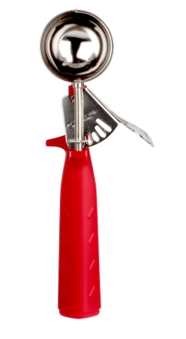 Thunder Group SLDS224P, 1 1/3 OZ DISHER, #24 RED, TRIANGLE HANDLE