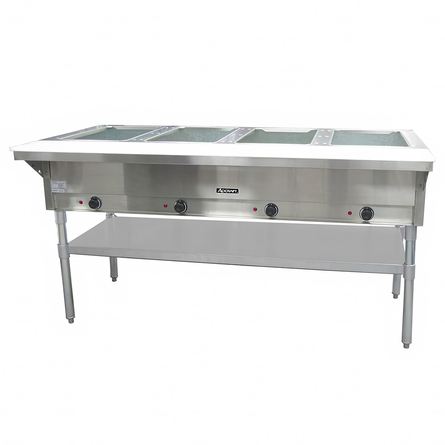 Adcraft ST-240/4 4 Bay Steam Table, 208V/240V, in Stainless Steel 63.75"