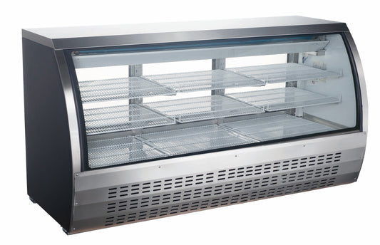 U-Star USDC-82 Curved Glass Refrigerated Deli Case, 82"W