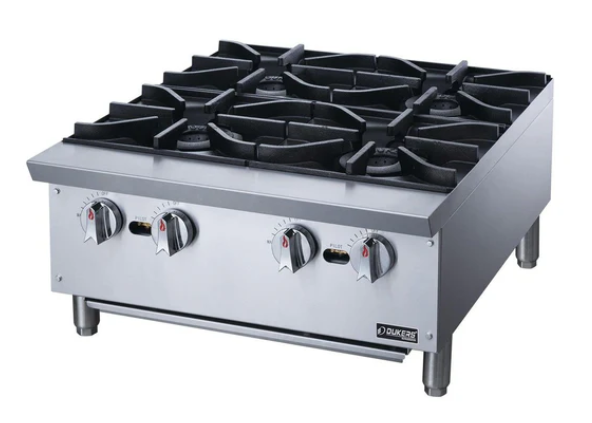 Dukers DCHPA24  24" Hot Plate with 4 Burners Countertop Gas Range