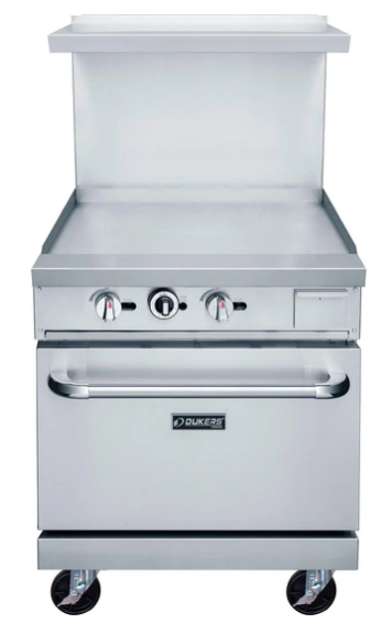 Dukers  DCR24-GM 24" Gas Range with 24" Griddle