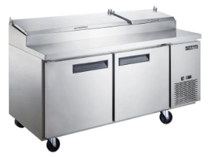 DPP70-9-S2 Commercial 2-Door Pizza Prep Table Refrigerator