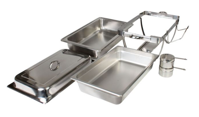 Thunder Group SLRCF0833BT, 8 QUART STAINLESS STEEL CHAFER, STACKABLE