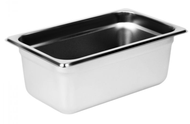 Thunder Group STPA2144 Quarter Size, 4" Deep, Anti-Jam, Heavy-Duty, Stainless Steel- Steam Pan