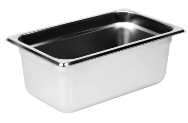 Thunder Group STPA4144 Quarter Size, 4" Deep, Anti-Jam, Heavy-Duty , Stainless Steel Steam Pan