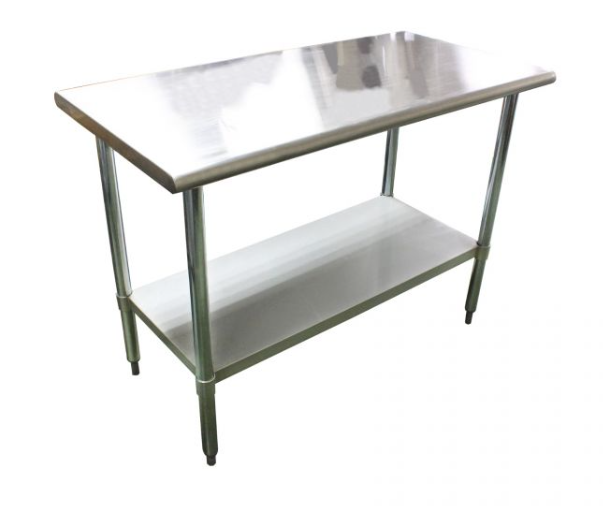 Thunder Group SLWT42436F- 24" X 36" Flat Top Stainless Steel Work Table with Galvanized Under Shelf